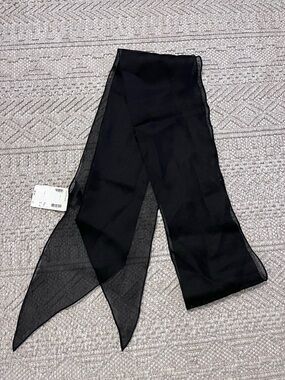 New Vintage black sheer scarf